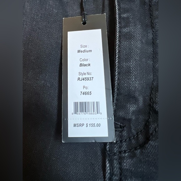 Romeo & Juliet Couture Black and White Skinny Jeans with Embroidery - Picture 5 of 9